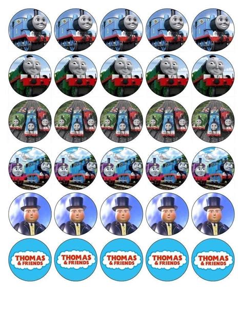 Thomas & Friends Thomas the Tank Engine Edible Cupcake Topper Images ...