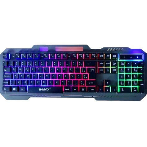 Teclado Semi Mecanico Gamer Usb Pc Computador Abnt Luminoso Extra