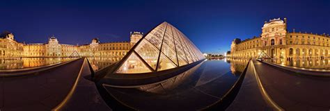 Louvre Pyramid at Night 360 Panorama | 360Cities