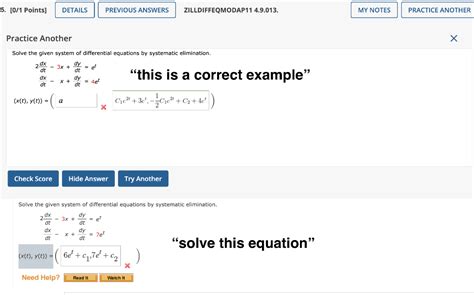 Solved Differential Equations Solve The Given System Of Chegg