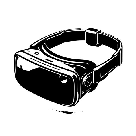 Black And White Illustration Of Vr Glasses Headset 43608087 Vector Art At Vecteezy