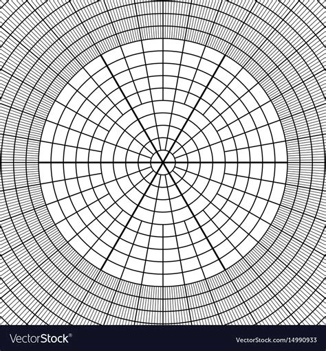 Sheet Of Polar Graph Paper Royalty Free Vector Image