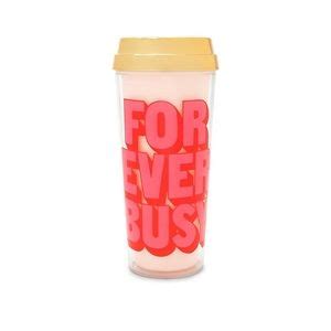 Ban Do Dining Nwt Bando Forever Busy Pink And Gold Deluxe Hot Stuff Thermal Mug Poshmark