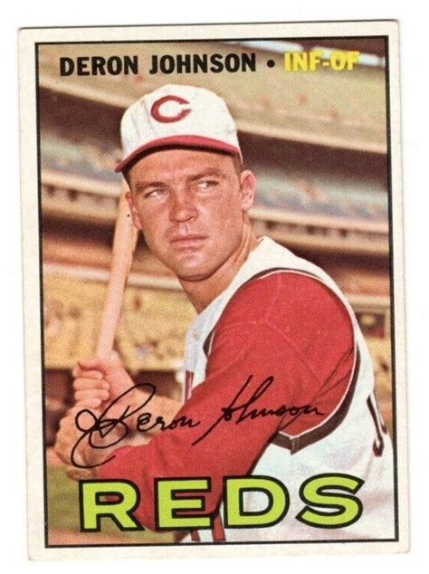 1967 Topps 135 Deron Johnson Cincinnati Reds Near Mint Condition EBay