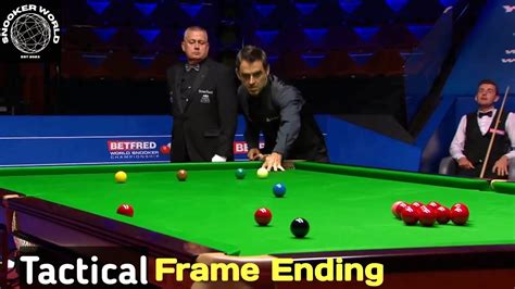 Ronnie O Sullivan Vs Mark Selby Tactical Snooker Frame Ending Youtube