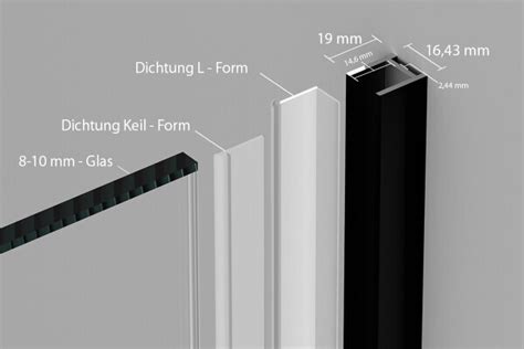 Aluminiumprofile F R Duschen Bis Zu Meter Glaswand