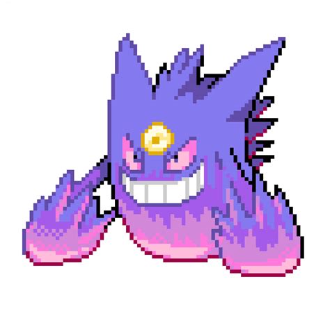 Mega Gengar Pixel Art - Etsy