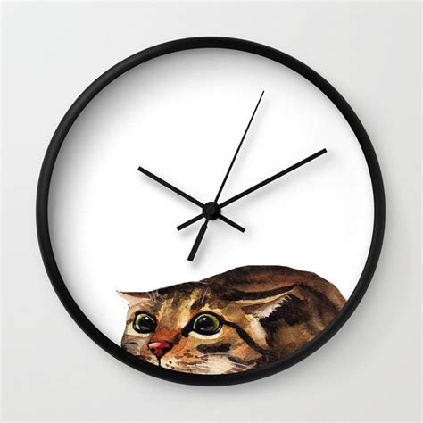 Funny Cat Clock Kitty Wall Clock Cat Lover Ts Funny Wall Etsy