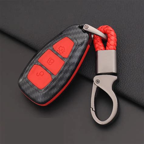 Porte clés de voiture télécommande en Fiber de carbone clé