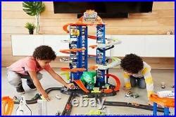 Car Track Set Hot Wheels Toy Car Track Set City Ultimate Garage Moving T Rex Dinosaur