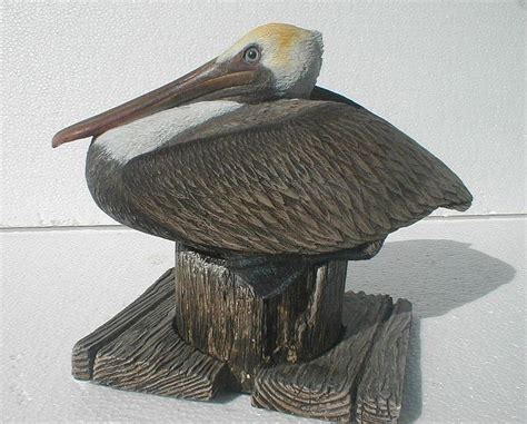 Brown Pelican Sculpture Wildlife Bird Seashore Art Sculpture Etsy