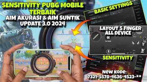 SENSITIVITAS PUBG MOBILE TERBAIK AIM AKURASI SUNTIK UPDAET TERBARU 3