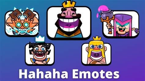 All 12 Laughing Emotes Of Clash Royale Which Is The Best Laughing Emote Youtube