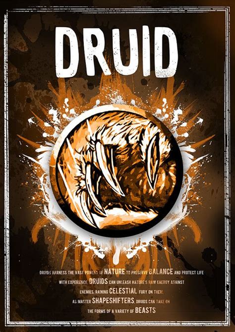 World Of Warcraft Druid Class Symbol Printposter