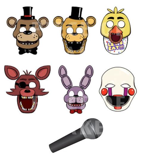 Five Nights At Freddys 10 Masks Prop Set And 4 Bonus Etsy Canada