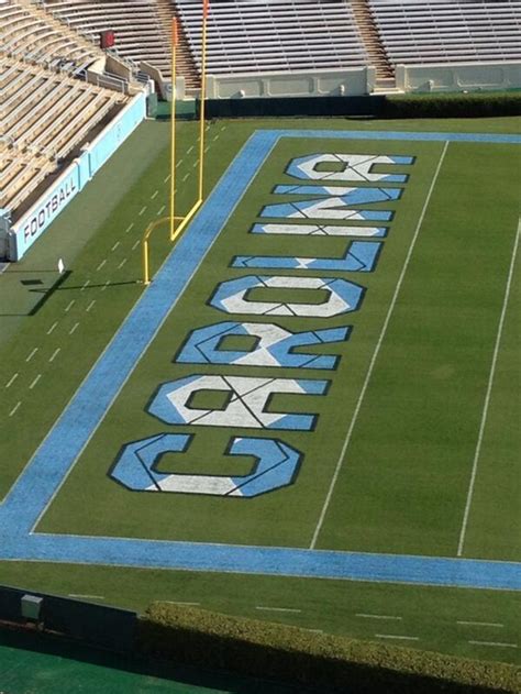 North Carolina Tar Heels Put Argyle Pattern In The End Zone Wordmark