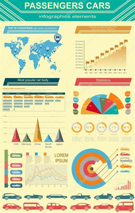 Passenger Car Transportation Infographics Stock Vector Image By