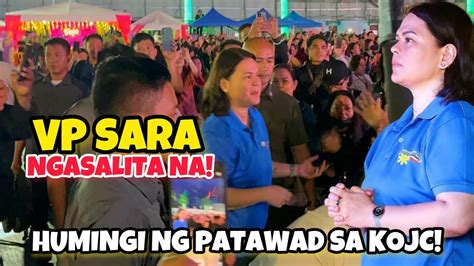 VP SARA NAGSALITA NA HUMINGI NG PATAWAD SA KOJC YouTube