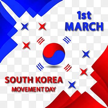 South Korea PNG Image South Korea Movement Day With Blue Ribbon South