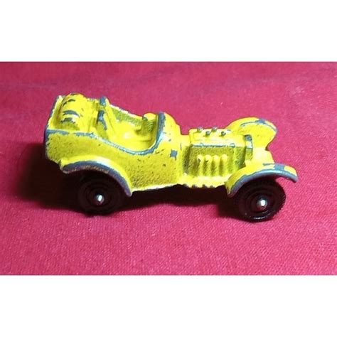 Toys Vintage Metal Tootsie Toy Hot Rod Car Automobile Yellow Color
