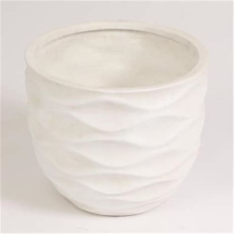 Luxen Home White Wavy Design Planter Kroger