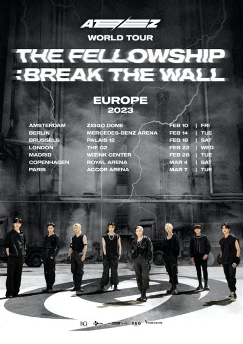 Ateez Confirm World Tour The Fellowship Break The Wall In Europe