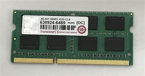 【目立った傷や汚れなし】transcend Ddr3 1333 4gb Ddr3ノートpc用 メモリ Pc3 10600s 4gb 204ピン