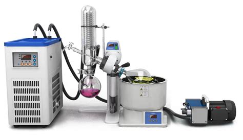 For Evaporation 2l Semi Automatic Rotary Evaporator Kit With Laboratory Chiller And Vacuum Pump