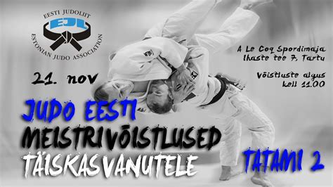 Judo Eesti meistrivõistlused 2021 Tatami 2 YouTube