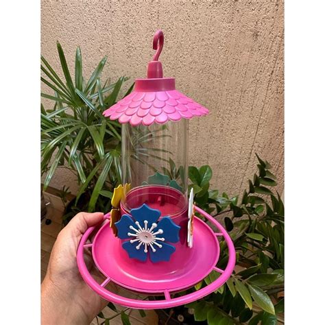 Bebedouros Para Beija Flores - Kit 02 Bebedouros Para Beija Flores Com Bandeja 250ml | Shopee Brasil