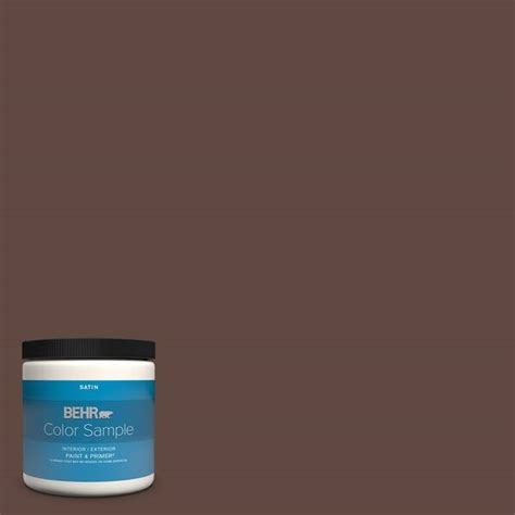 BEHR PREMIUM PLUS 8 Oz N150 7 Chocolate Therapy Satin Enamel Interior