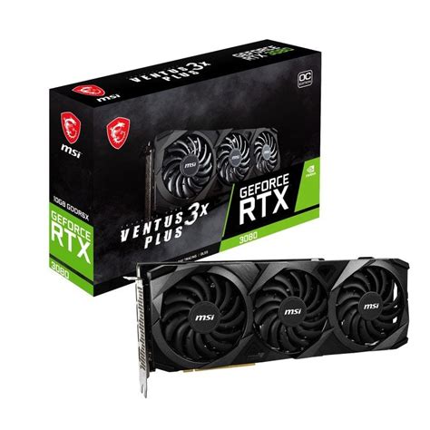 Msi Geforce Rtx 3080 Ventus 3x Plus Oc Lhr 10gb Gddr6 Pccomponentespt