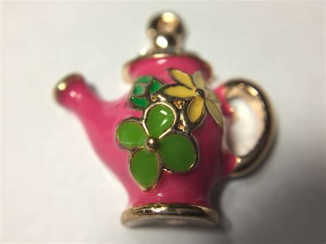 Tea Time 1 Piece Enamel Cute Teapot Charm Corry Fine