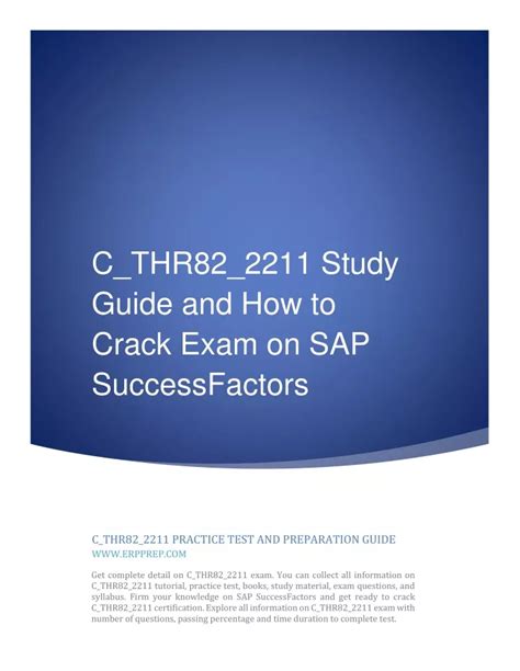 Ppt C Thr Study Guide And How To Crack Exam On Sap