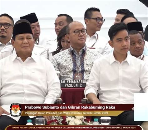 Sah Kpu Tetapkan Prabowo Gibran Presiden Wapres Terpilih Periode