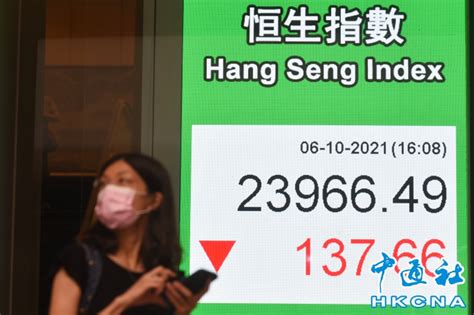 香港恆生指數跌137 66點 報23966 49點 圖集 香港中通社