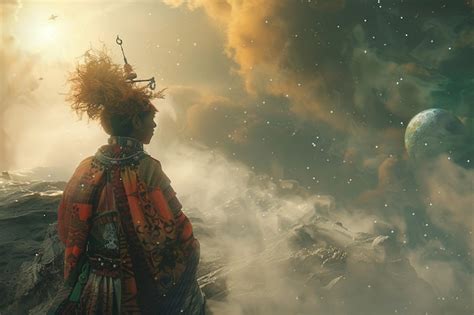 Premium Photo | Cosmic art gallery featuring works inspired by div