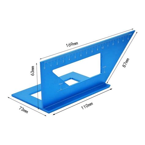 Pc Aluminum Alloy Degree Gauge Right Angle Ruler Measuring