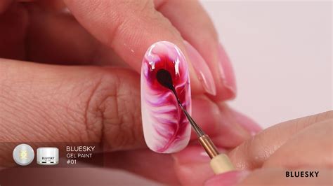 Bluesky Blossom Gel Nail Art Tutorial Floral Nails Youtube