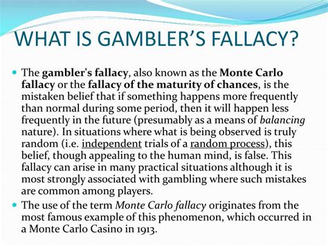 PPT - GAMBLER’S FALLACY PowerPoint Presentation, free download - ID:2042947