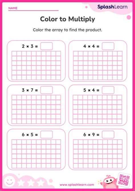 Color Arrays To Multiply Worksheet