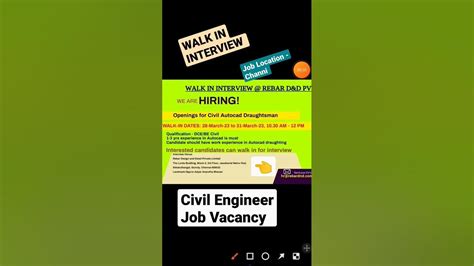 Civil Engineer Job Vacancy Jobgo4u Youtube