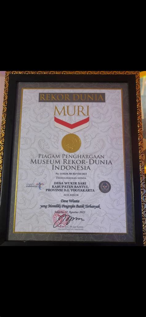 Wukirsari Mendunia Raih Juara I Desa Wisata Maju Dalam Anugerah Desa