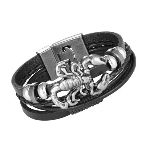 Bracelet Avec Le Signe Astrologique Du Scorpion Bijou Homme