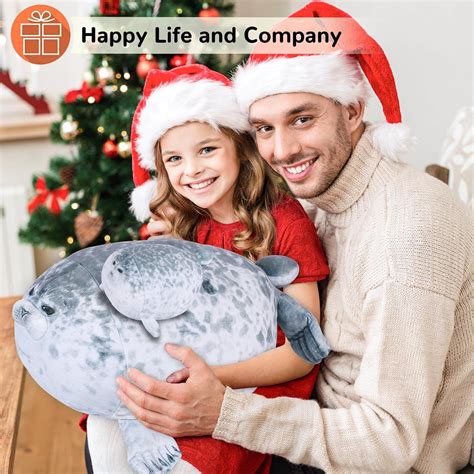 ETAOLINE Chubby Blob Seal Pillow Cute Seal Plush Toy Stuffed Animals