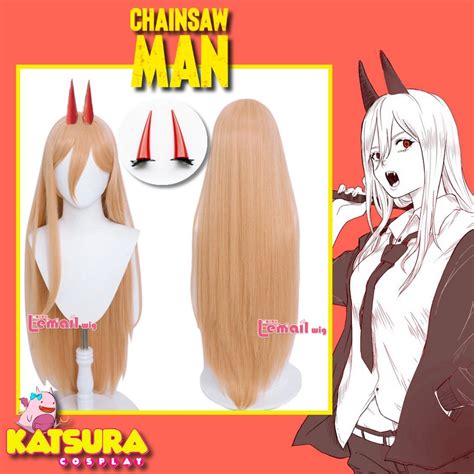 Peluca Power Chainsaw Man Katsura Cosplay