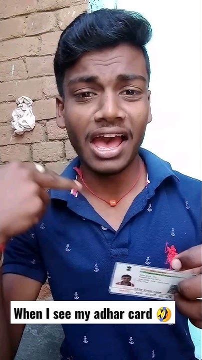 When I See My Aadhar Card 🤣 । Shorts Funny Shortvideo Mkinspiretv