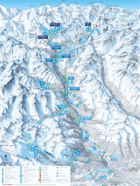 Cross-Country Skiing Trail Map Sölden • Nordic Trail Map