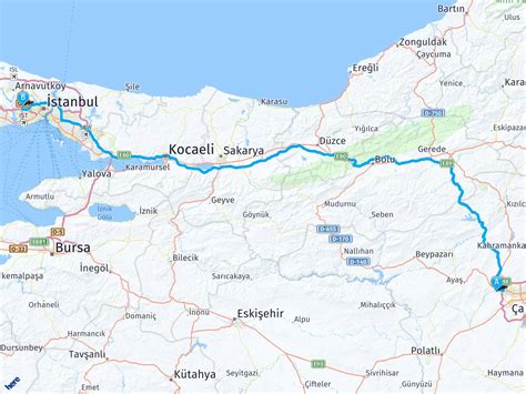 Ankara Sincan İstanbul Başakşehir Arası Kaç Kilometre