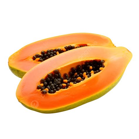 fresh papaya fruit slices isolated papaya fruit background exotic
